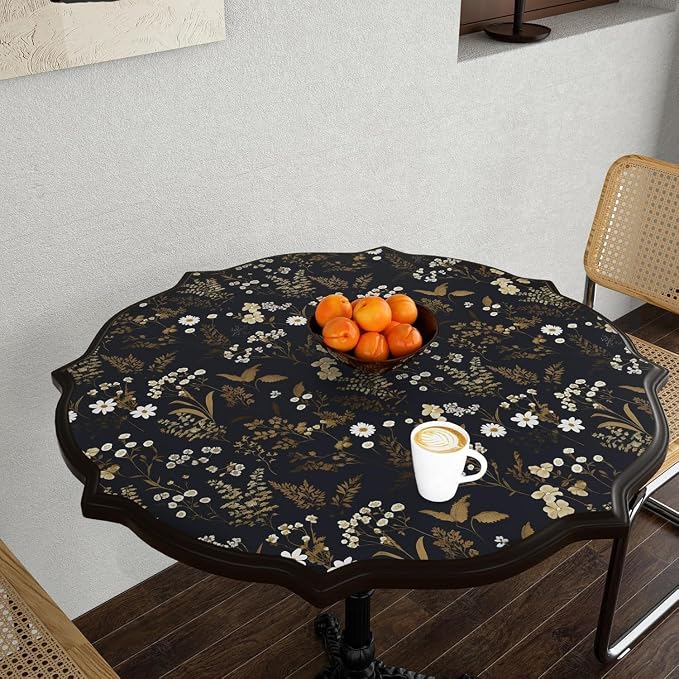 Laatse Floral Leaf Vintage Wallpaper Peel and Stick 17.5"x197", Dark Gold | Self Adhesive/Removable/Waterproof/Thick Vinyl Contact Paper for Bathroom Bedroom Shelf Cabinet Drawer,Prepasted,Easy Peel - Image 6