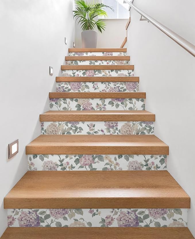 CiCiwind Floral Peel and Stick Wallpaper, Vintage Boho Floral Contact Paper Botanical Nature Farmhouse Removable Self Adhesive Wallpaper for Cabinets Bathroom Covering Wall Decorative 17.3" x 197" - Image 8