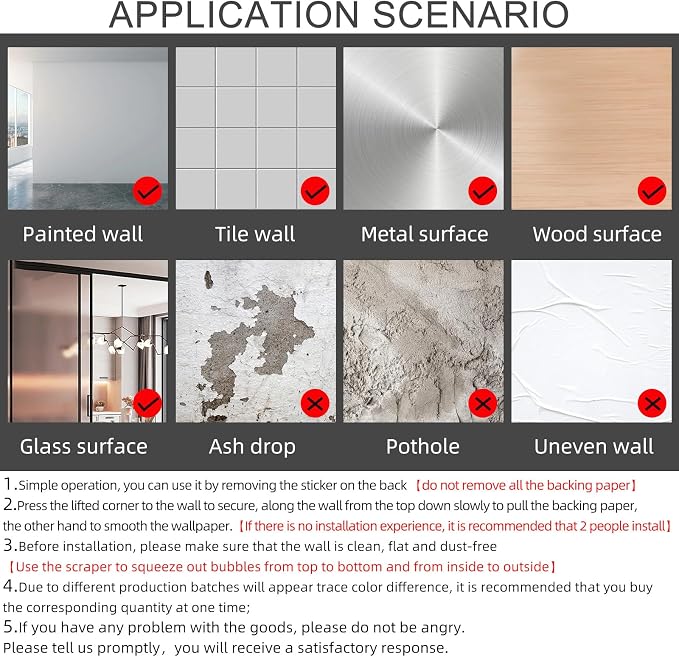practicalWs (15.7" x 393.7") Grey Wallpaper Self Adhesive Peel and Stick | Wall Pattern for Living Room TV Wall Store Backdrops Thick Wallpaper PVC DIY Decorative Roll - Image 7