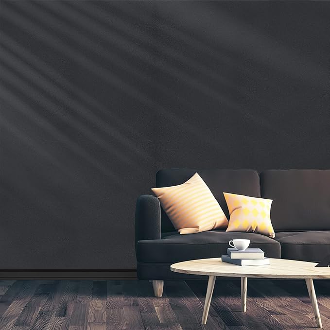Arthome17 x240 Black Peel and Stick Wallpaper, Matte Black Contact Paper Self-Adhesive and Removable Vinyl Wallpaper Waterproof for Cabinets, Countertops, Walls - Image 4