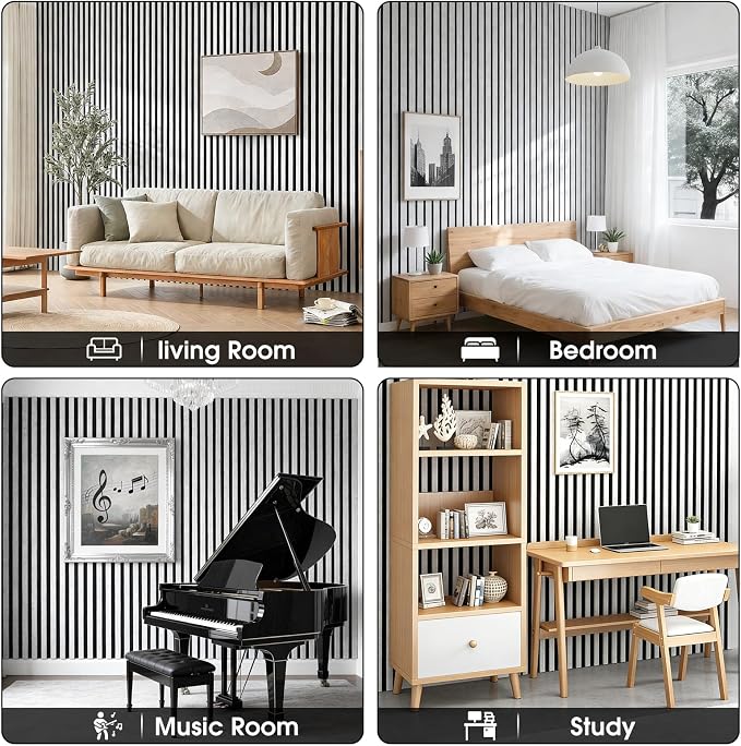 Wood Slat Acoustic Panels, 4 Pack 94.5"x7.9" (21ft²) 3D Wall Panels, Modern Fluted Sound Absorbing Wall Panels for Interior Wall Decor,Office,Home,Theater,Studio,White Marble - Image 6