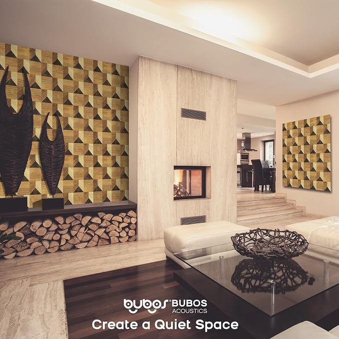BUBOS 6 Pack Art Acoustic Wall Panels,70.8”x47.2”Self Adhesive for Home Decor | Peel and Stick, for Home Office, Studio & Wall Decor Sound Treatment, Wall Panels for Noise Reduction & Stylish Room - Image 6
