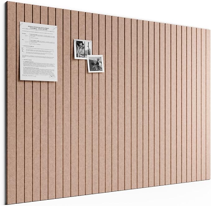 Bumusty 48"x 36" Large Felt Bulletin Board Tiles, Terracotta | 12-Pack Cork Board Alternative, Wall Decor, 30 Pushpins, 60 Adhesive Tabs, Vision Board, Office, Classroom, Home, Dorm by BUMUSTY