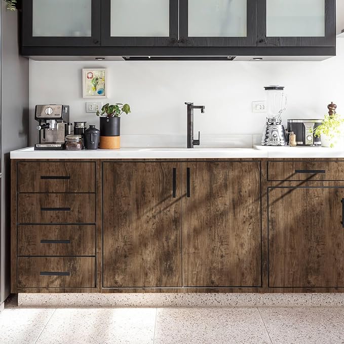 Wood Grain Contact Paper 17.3"x200" Grayish Brown Wood Look Peel and Stick Wallpaper Vintage Removable Self Adhesive Vinyl Faux Woods Wallpaper for Cabinets Countertops Covering - Image 6