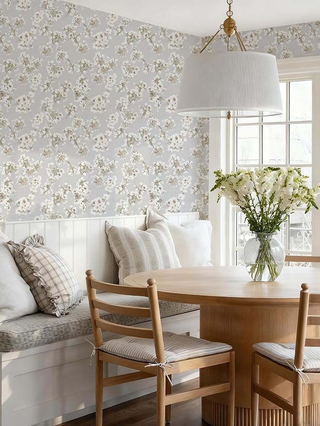 17.3" x 78.7" Floral Peel and Stick Wallpaper Removable Wallpaper Peel and Stick for Bedroom Cabinets and Kitchen Countertop Thicken - Image 3