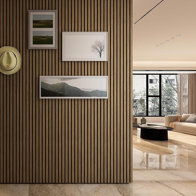 4 Pack 47.2×23.6 Inch Decorative Acoustic Wall Panels | Dark Walnut, 0.4" Thick, Polyester Fiber Core with Wood Veneer, Easy to Cut and Install,covers 46 sq.ft - Image 6