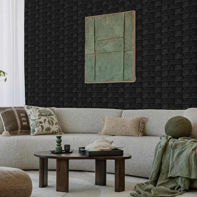Peel and Stick 3D Foam Wall Panels, Self Adhesive Wallpaper | 30Pcs Soft Flexible Kitchen Backsplash Peel and Stick (13.7 * 15.1in) Waterproof DIY Install Decorative Wall Panels - Image 6