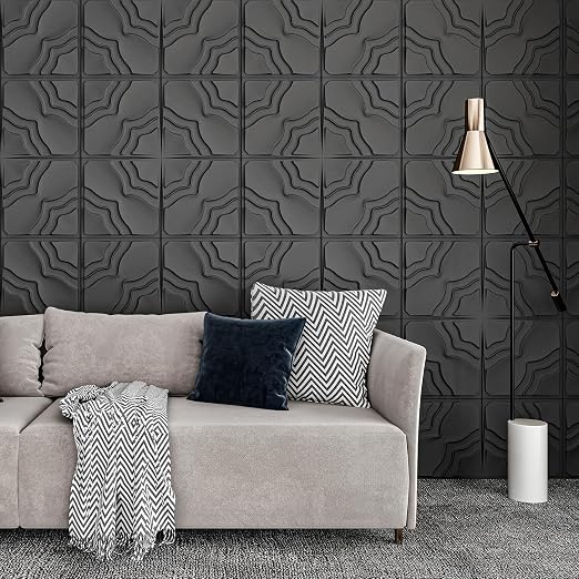 Art3dwallpanels 3D Wall Panels, 33 Pack, 12x12 Inch, Black | Modern Raised 3D PVC Wall Tiles for Interior Wall Decor, 2 Different Effects, Easy DIY Mount for Residential and Commercial - Image 5