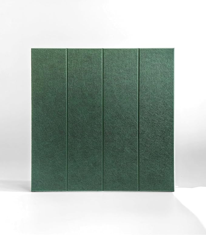 21.65" Large Square Acoustic Panels 4-Pack - Sound Absorbing Wall Panels, Noise Reducing Soundproof Decorative Felt Tiles for Home Office, Studio, Living Room -Aurora Green - Image 3