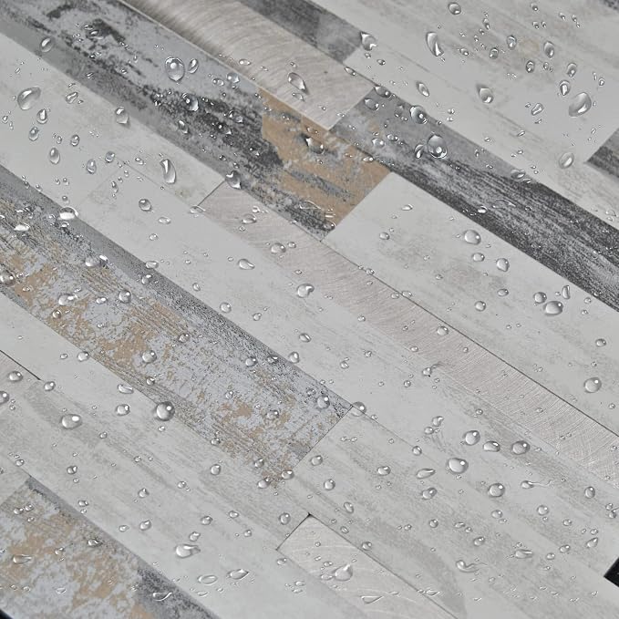 KASARO Peel and Stick Marble Backsplash Tile, 10 Sheets, Collage Marble with Printed Stone Pattern, Self-Adhesive Wall Tile for Kitchen, Bathroom, Fireplace, RV (11.8” x 14”) - Image 7