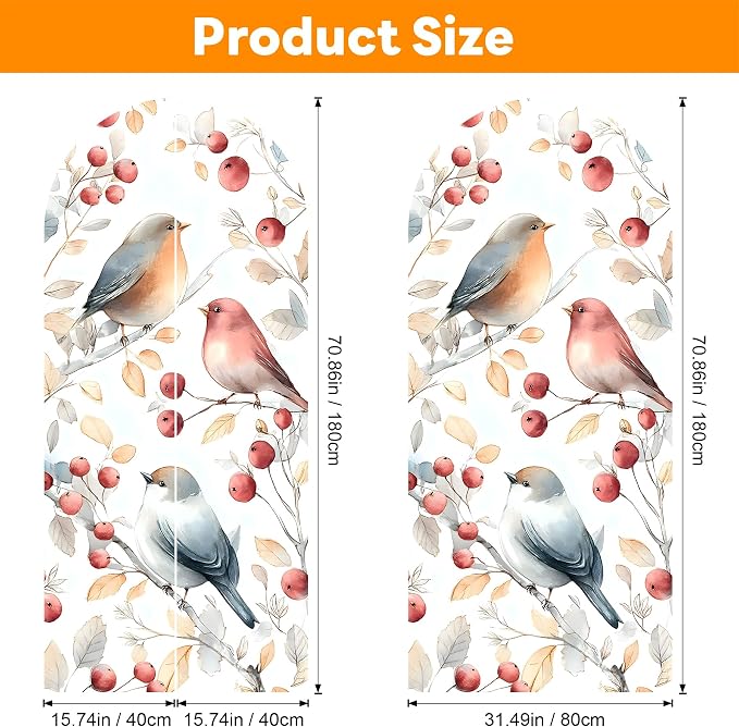 Arch Wall Decals Peel and Stick, Large Wall Stickers, Removable Home Decor Art Wallpaper for Bedroom Living Room 71'' × 31.7'' (Fish) - Image 2