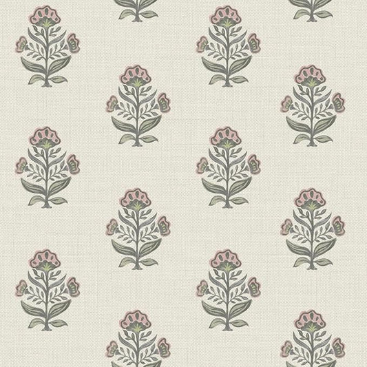 Heroad Pink Floral Wallpaper Cottage Peel and Stick Wallpaper 17.3''x196'' Faux Linen Texture Contact Paper for Cabinets Removable Self-Adhesive Wall Paper for Bedroom Kitchen Renter Friendly Vinyl by HeroadBrand