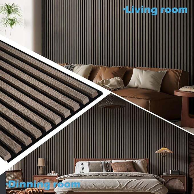 Art3d 48 x 24 in 3D Fluted Soundproof Wood Slat Wall Panel, 2-Pack, Walnut | Reduce Noise, Durable, Sustainable, Moisture Resistant, Easy Mounting, Low Maintenance, Long Lasting, Home Decor, Office Use - Image 3