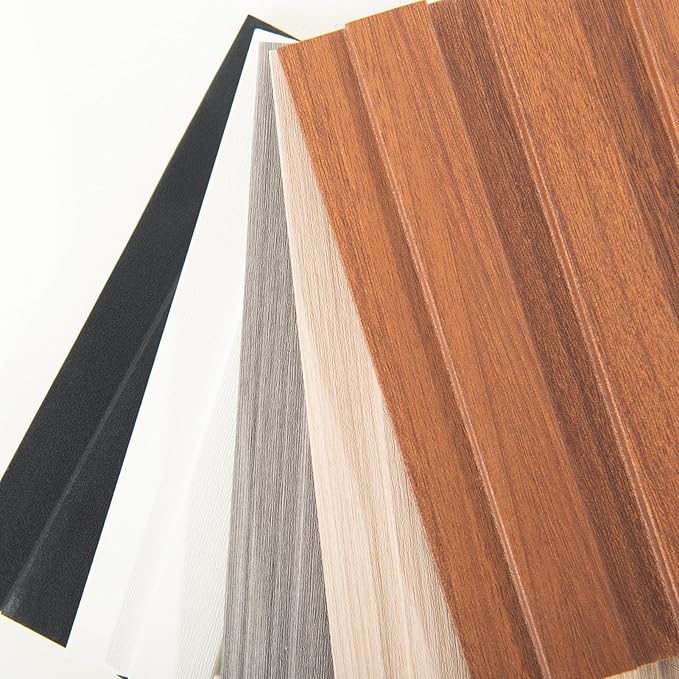 Art3d WPC 3D Wood Textured Slat Wall Panel, 5-Piece Sample Pack, 6 x 6 Inch | Stylish Slat Design, Waterproof, Weather Resistant, Eco-Friendly, Long-Lasting, Easy to DIY, Ideal for Interior Wall, Bedroom - Image 5