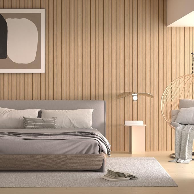 Peel and Stick Wood Slat Wall Panels, Yellow Wood, 118 x 15.7 in | 2.8mm 3D Flexible PVC Wood Panel, Faux Wood Self-Adhesive Foam Wallpaper for Bedroom, TV Wall & Office, 12.86 Sq ft - Image 8