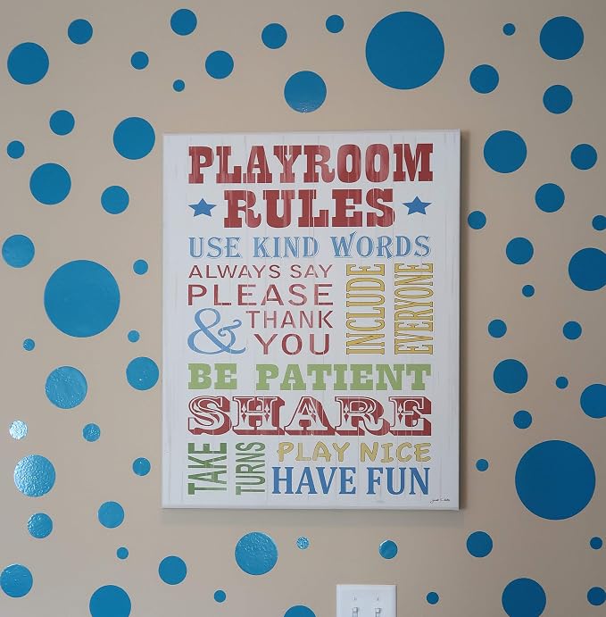 Polka Dot Wall Decals (63) Girls Room Wall Decor Stickers, Wall Dots, Vinyl Circle Peel & Stick DIY Bedroom, Playroom, Kids Room, Baby Nursery Toddler to Teen Bedroom Decoration Gift 3"-6.5" (Teal) - Image 2