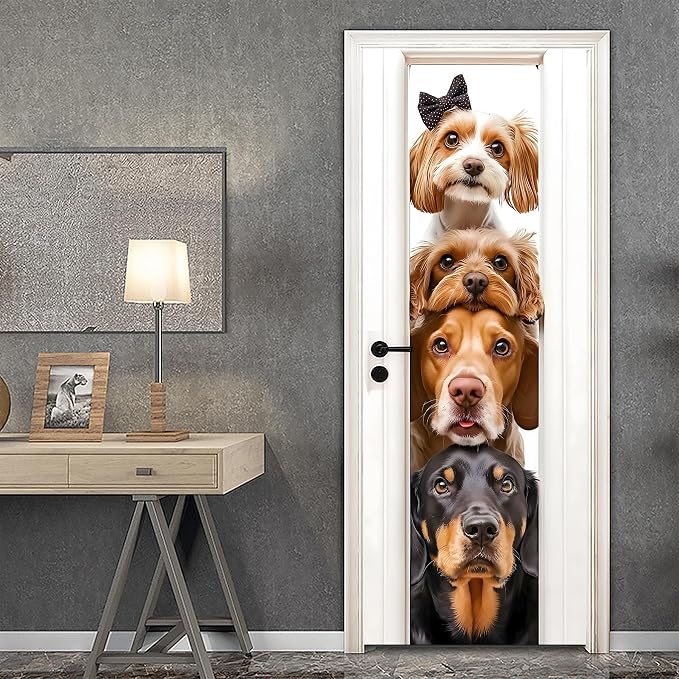 3D Door Stickers, Peel and Stick Wallpaper ，Self-Adhesive Mural PVC Waterproof Wall Poster for Home Decor 30.3" W x 78.7" H - Image 2