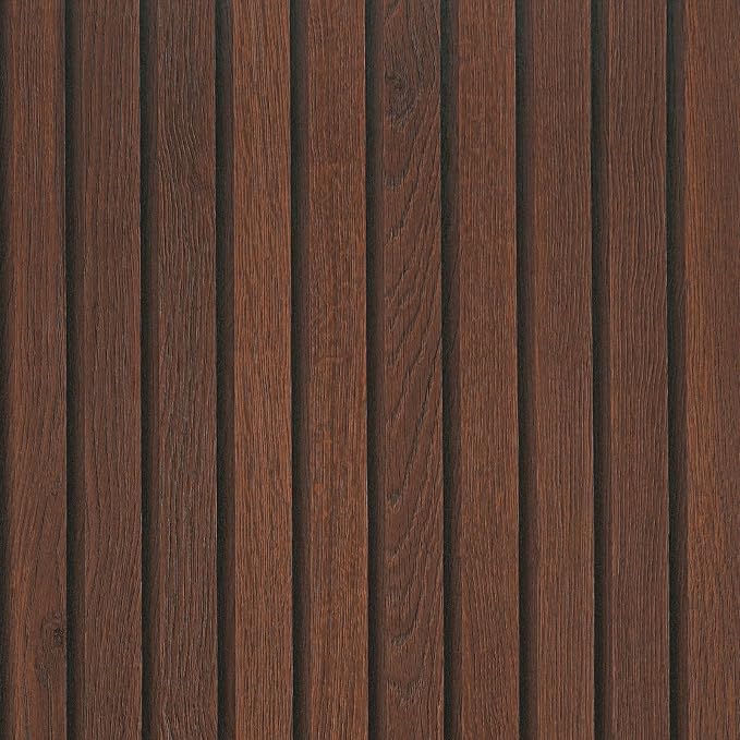 VEELIKE Wide Dark Walnut Wood Slat Peel and Stick Wallpaper Wood Contact Paper for Accent Walls Kitchen Island 24''x118'' Self Adhesive Renter Friendly Slatted Wall Panel Covering for Bedroom Bathroom by VEELIKE