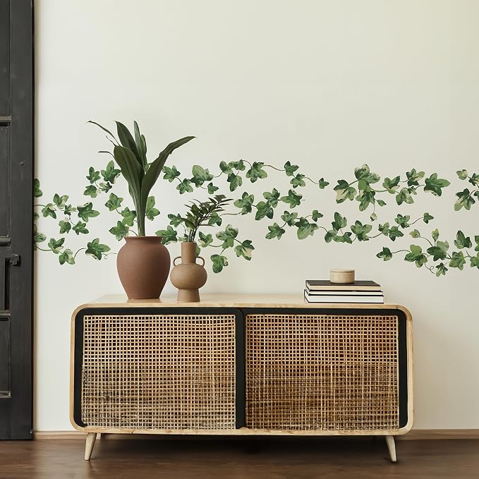 RoomMates Painterly Green Ivy Vine Peel and Stick Wall Decals, Vinyl, (Pack of 1), Made in USA - Image 3