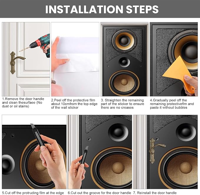3D Door Stickers, Peel and Stick Wallpaper ，Self-Adhesive Mural PVC Waterproof Wall Poster for Home Decor 30.3" W x 78.7" H - Image 5