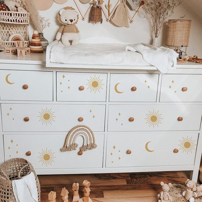Nursery Wall Stickers Boho Kids Room Decor Girls Bedroom Removable Wall Decals Vinyl Murals DIY Cute Decorations 12 Sheets - Image 3