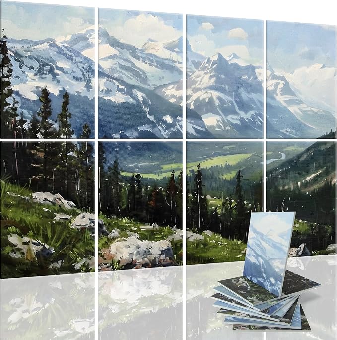 Art3d Acoustic Wall Panels, 48 x 32 in Set, 8-Pack Decorative Wall Art | UV-printed polyester, helps reduce echo, sound absorbing decor for living room, bedroom, office, studio and gaming room - Image 9