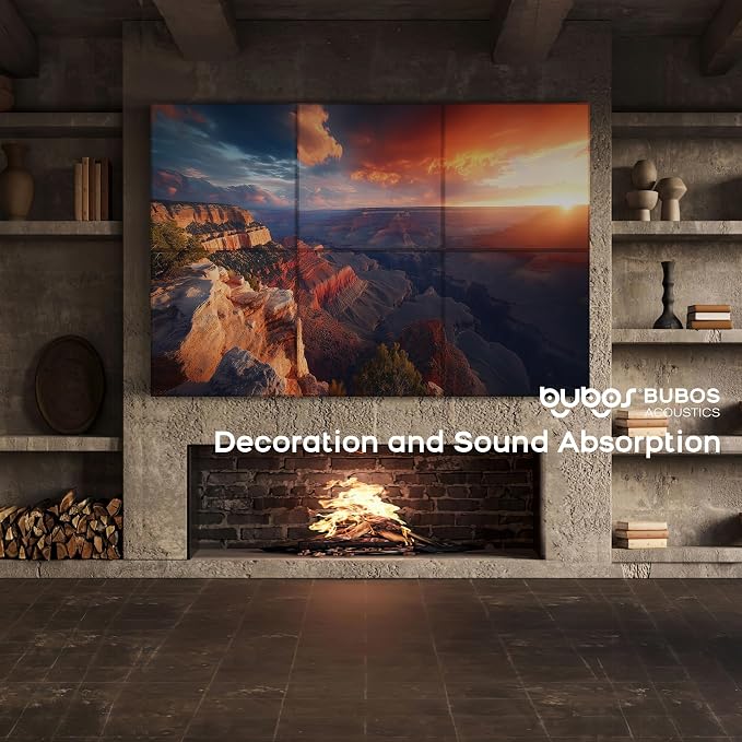 BUBOS 6 Pack Art Acoustic Wall Panels,70.8”x47.2”Self Adhesive for Home Decor | Peel and Stick, for Home Office, Studio & Wall Decor Sound Treatment, Wall Panels for Noise Reduction & Stylish Room - Image 9