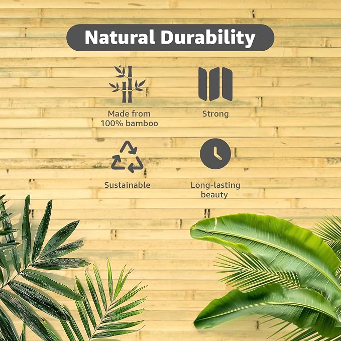 Art3d 48 x 96 in Pole Wrap Natural Bamboo Wall Panel, 2-Pack, Natural | Renewable Raw Board, Waterproof, No Emission, Wear-Resistant, Freely Cuttable, Stylish Wall Decor for Bedroom and Office - Image 7