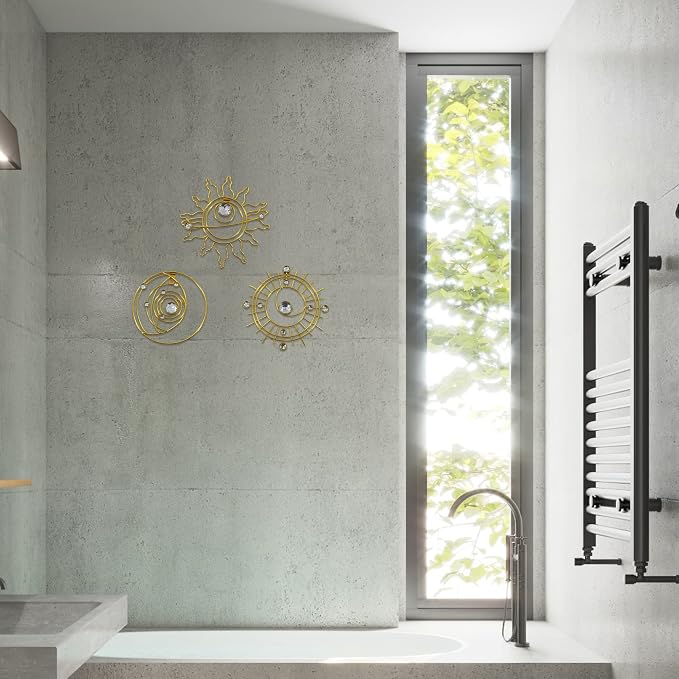 Metal Golden Wall Decor Abstract Sun Moon Star Wall Art, Planet Wall Decor - Image 9