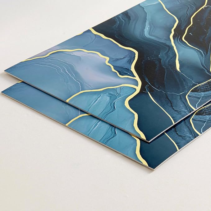 Haimin 3D Wall Panels Peel and Stick Marble Tile Look 10 Pack Waterproof | Lightweight, each 23.6x11.8in, total 19.4 sq ft. Kitchen & bath backsplash, bedroom/living rm decor. Marble-look faux tile. - Image 6