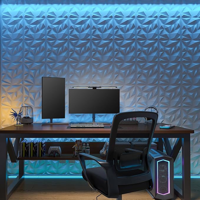 Art3d 100 Pack Decorative 3D Wall Panels, 19 Sq.Feet PVC Interior Wall Décor, 11.8"x11.8", White - Image 6