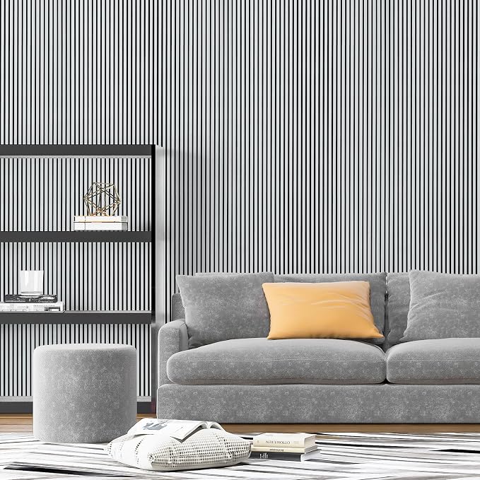 Art3d Fine Bar Design Slim Slat Wall Panel, 104 x 12 Inch, 4-Pack, Poplar | Lightweight, Wainscoting, Waterproof, Easy to Clean, Sturdy, Glue on, Elegant Style, for Bedroom, Office, Home Improvement - Image 2