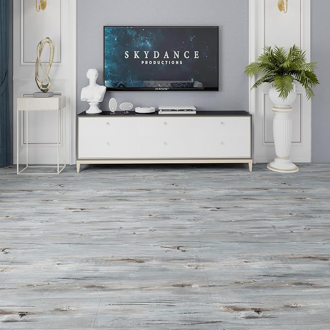 Lareko Peel and Stick Floor Tile, Waterproof Vinyl Plank Flooring | 12-Pack 18 Sq.Ft , Self-Adhesive Laminate Vinyl Tiles,Realistic Wood Grain for DIY Bathroom, Laundry Room & Rental Upgrades - Image 3