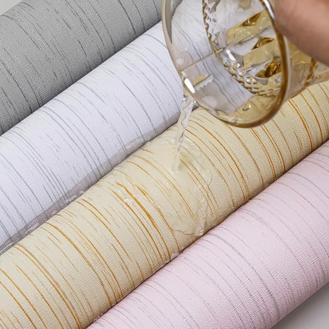 Beige Grasscloth Peel and Stick Wallpaper 15.7" X 120" Textured Self-Adhesive Contact Paper Linen Grasscloth Removable Wallpaper for Cabinets Counter Top Liners - Image 5