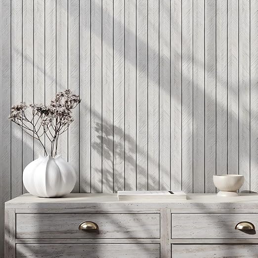 Thick Wood Slat Wall Panels, Modern 3D Peel and Stick, 15.75"x118" Self-Adhesive Accent Wall with Sound Dampening for TV Wall and Ceiling, Bedroom, Home Office, Light Grey, 13 Sq Ft - Image 7