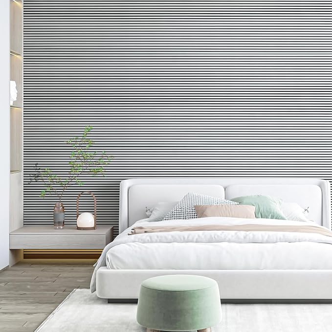 Art3d Fine Bar Design Slim Slat Wall Panel, 104 x 12 Inch, 4-Pack, Poplar | Lightweight, Wainscoting, Waterproof, Easy to Clean, Sturdy, Glue on, Elegant Style, for Bedroom, Office, Home Improvement - Image 3