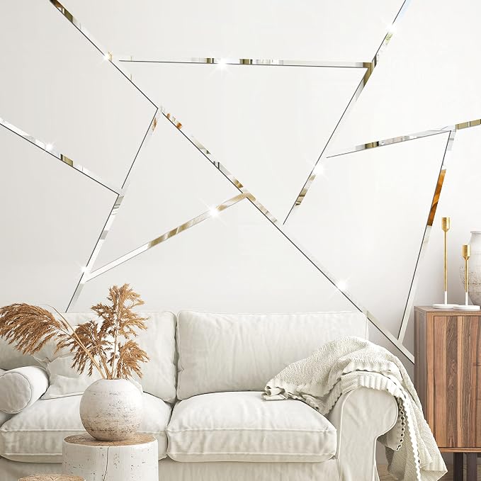 Acrylic Mirror Line Wall Stickers Striped Mirror Wall Decor for Living Room - Image 7