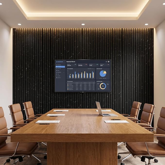 Wood Slat Acoustic Panels, 94.5x12.6 Inch, Black Marble, 2 PCS | (16.5ft²) 3D Wall Panels, Interior Wall Decor Noise Cancelling, Fluted Sound Absorbing Panel for Office,Home,Theater,Studio - Image 5