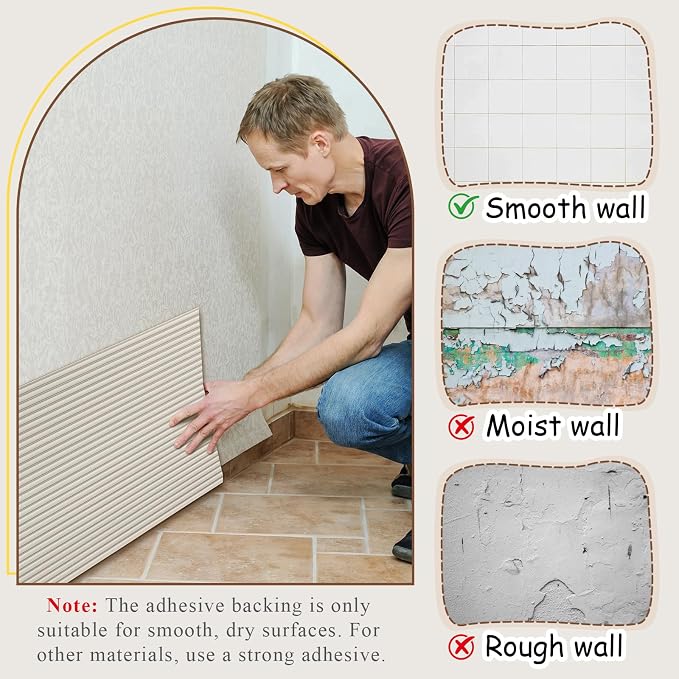 7.9 x 78.7 Inch Wall Padding for Kids, Light Gray, 1 Roll | Anti Collision Wall Padding Padded Wall Panels 3D DIY Headboard for Autism Playroom Nursery Bedroom Living Room Corner Guards - Image 5