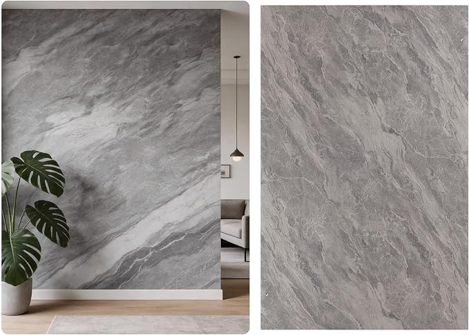 3D Wall Panels - 4PCS 47.2"x23.6" Faux Stone Wall Covering - MCM Modified Clay Material for Home Art, Accent Brick, Modern Exterior/Interior Decoration, Covering 31 sq.ft TV#2 by NAMAII