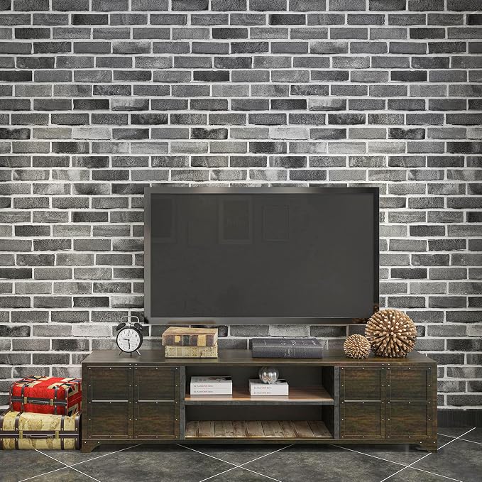 Art3d 20-Pack Durable Faux Brick Peel and Stick 3D Wall Panels, Stone Ash | Coverage: 105 Sq. Ft, Waterproof, Oil-Proof, Easy to Wipe, Decorative, Ideal for Bedroom, Kitchen - Image 8