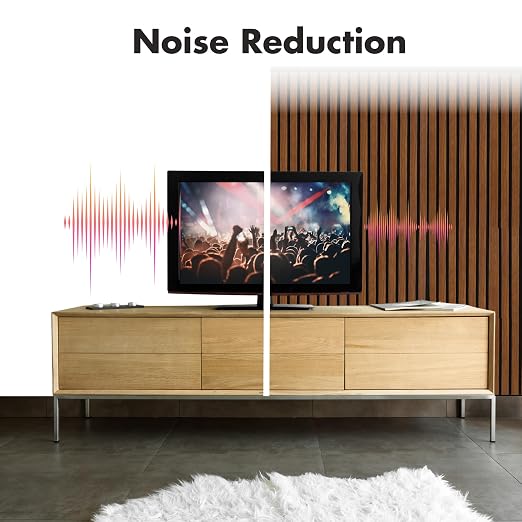 Art3d 4-Pack 12" x 24" Soundproof Wood Slat Panels, 8 sq.ft Acoustic Wall Panels, 3D Wall Panels with Wood Slat Design, Decorative Wood Wall Panel for Accent Walls-Walnut - Image 7