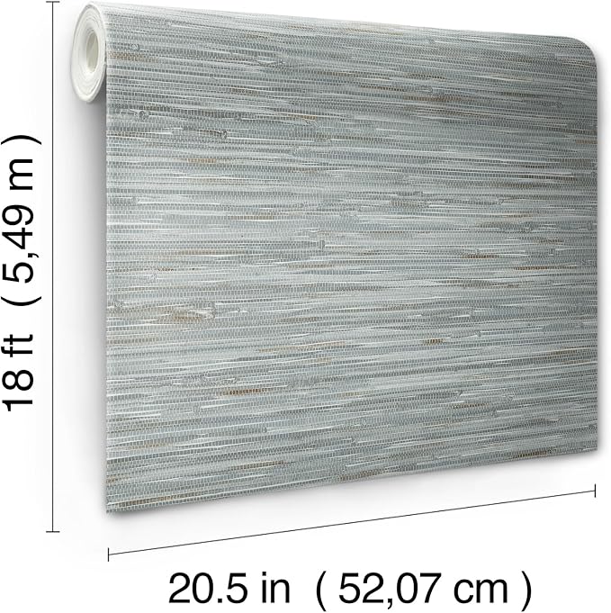 NuWallpaper Multicolor Grassweave Peel and Stick Wallpaper, Multicolor Grassweave Removable Contact Paper for Walls, Self Adhesive Wall Covering for Bedroom Living Room Accent Wall - Image 9