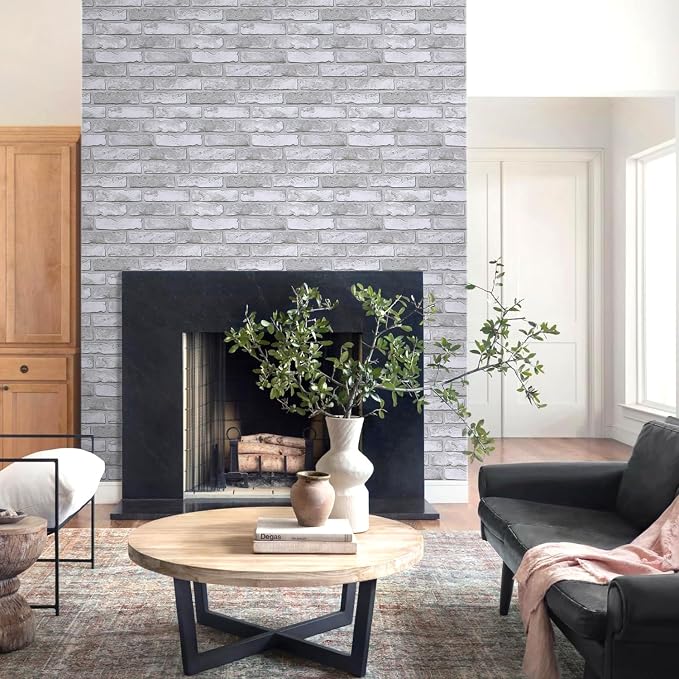 Commomy 3D Peel and Stick Faux Brick Wall Panels | Ultralight Thin PVC Fake Brick Wallpaper Tiles Wall Covering for Home Office,Living Room Quick DIY Wall Decor(12.92 sq.ft) - Image 7