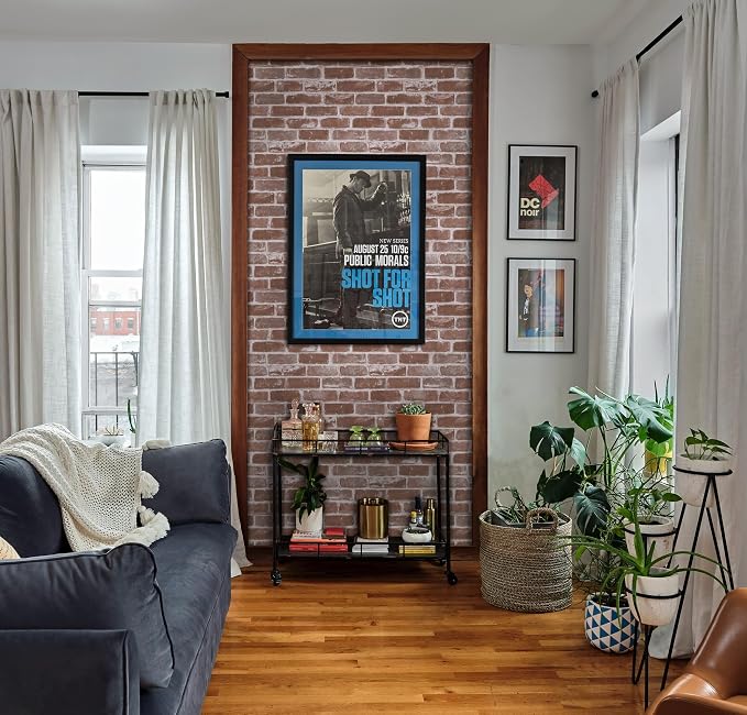 Timeet Red Brick Wallpaper Peel and Stick Wall Paper Self Adhesive Removable Textured Contact Paper for Bedroom Living Room Wall Decor Vinyl Film Roll Red 17.7"×118.11" - Image 3