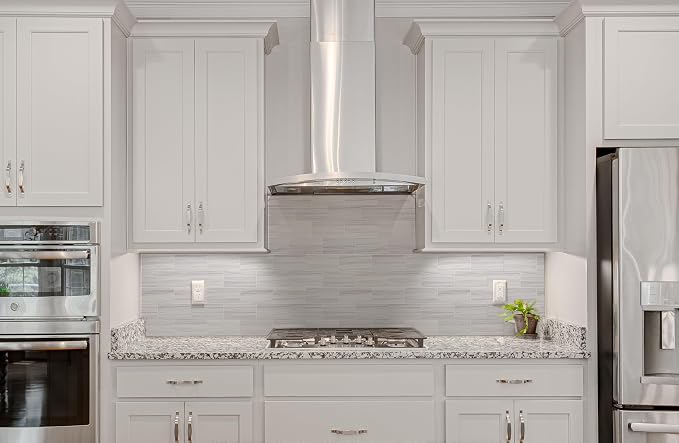 StyloVue 100 Pieces Peel and Stick Backsplash for Kitchen, 3" x 6" PVC Subway Tile 2026 Upgraded Dolomite Star Gray Backsplash Stick on Tile Elevate Kitchen Fireplace RV - Image 2