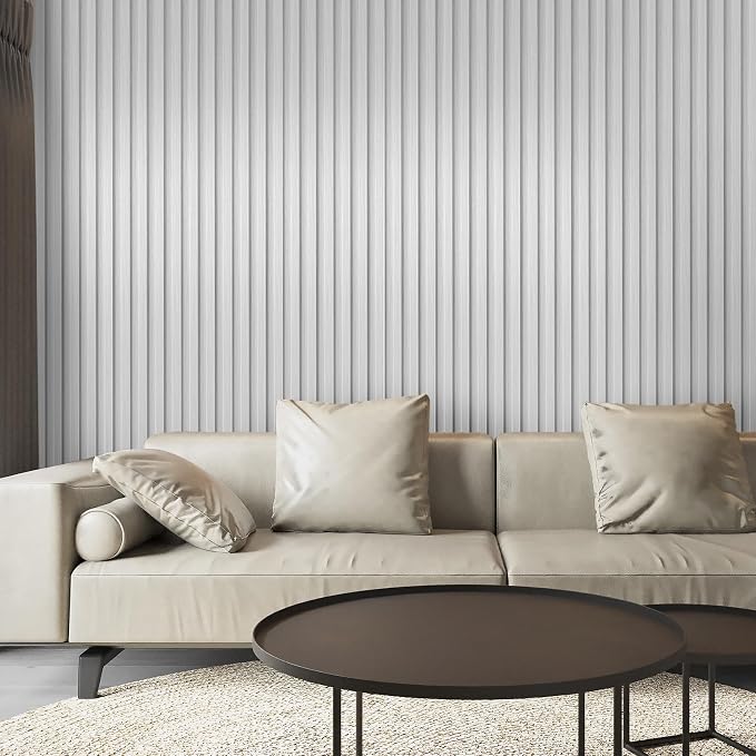 Art3d 96 x 6 Inch WPC Wood Diffuser Slat Wall Panel, 8-Pack, Matte White | Fluted Design, Durable, Moisture Resistant, Cleanable, Easy to Install, Eco-Friendly, for Living Room, Bedroom or Office - Image 3