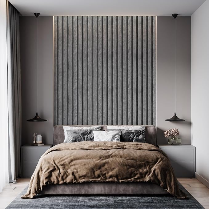 Yun-aeon Natural Wood Peel and Stick Wallpaper Grey Wood Slats - 17.3"x 480" Self-Adhesive Waterproof Vinyl Removable Wall Paper for Wall Decor Bedroom - Image 2