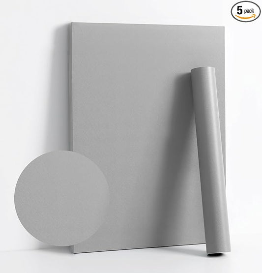 Dimoon 236''x17.7'' Grey Peel and Stick Wallpaper Contact Paper Modern Self Adhesive Wall Paper Removable Renter Friendly Textured Solid Color Shelf Cabinet Vinyl Roll (236''x17.7'',Grey) by DIYYOURMOON
