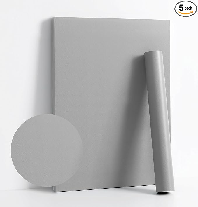 Dimoon 78.7''x17.7'' Grey Peel and Stick Wallpaper Contact Paper Modern Self Adhesive Wall Paper Removable Renter Friendly Textured Solid Color Shelf Cabinet Vinyl Roll (78.7''x17.7'',Grey) by DIYYOURMOON